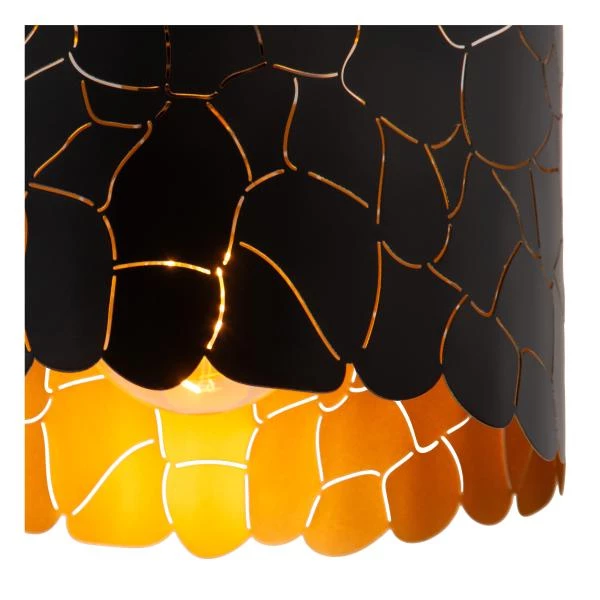 Lucide ALMELO - Lámpara de techo - Ø 25,5 cm - 1xE27 - Negro - detalle 1